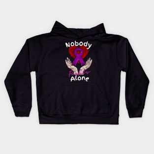 Nobody Fights Alone AAlzheimer's Support Kids Hoodie